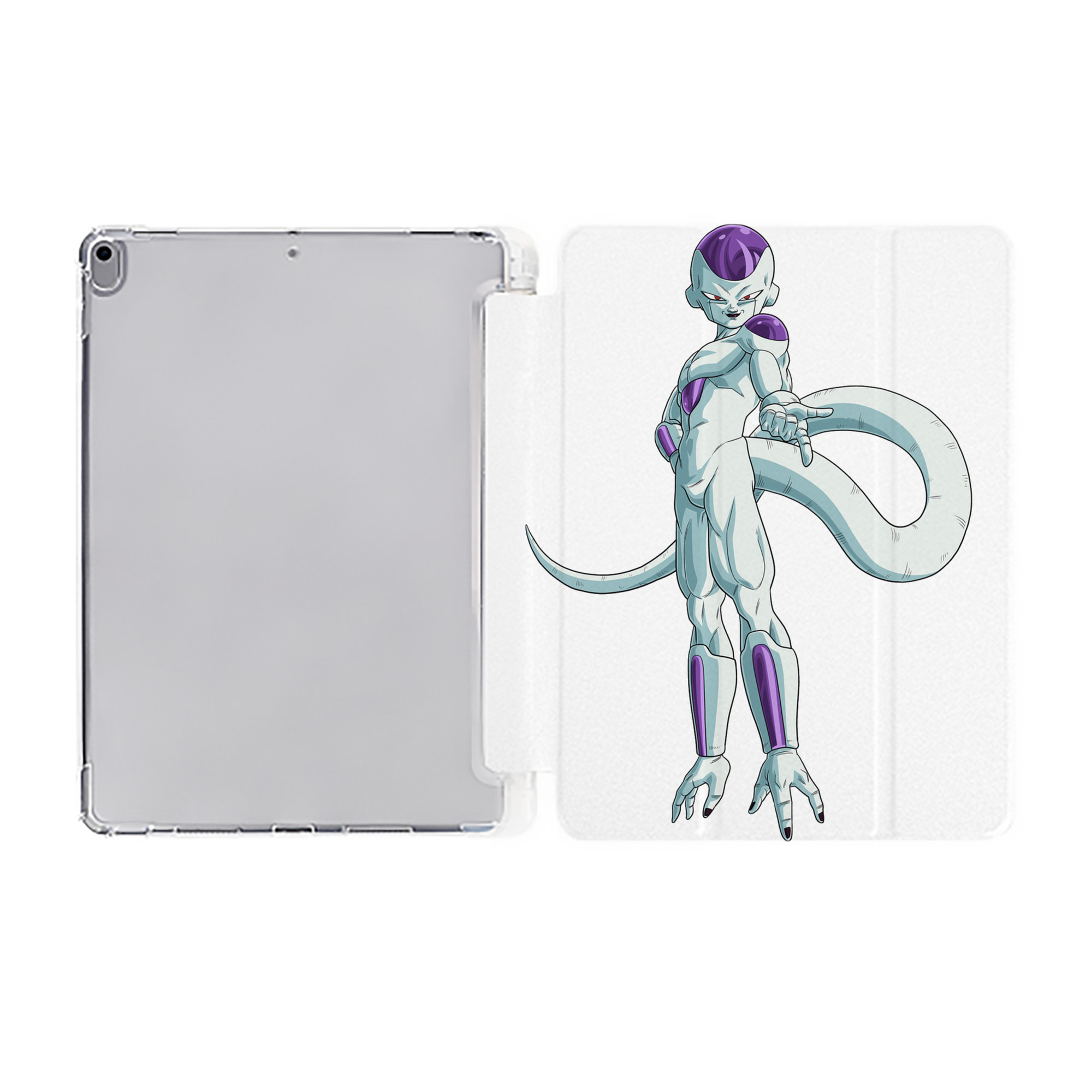 （画像用） ドラゴンボール フリーザ DRAGON BALL Frieza IPad ケース ペン収納付き 三つ折りスタンド PUレザー×シリコン 対応機種9.5/10.5/10.9インチ